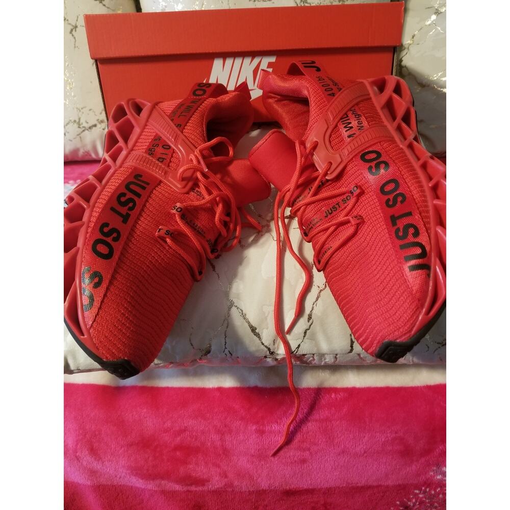 New Just So So Mens Red Sz 13 Low Top Athletic Sneakers - Picture 2 of 5